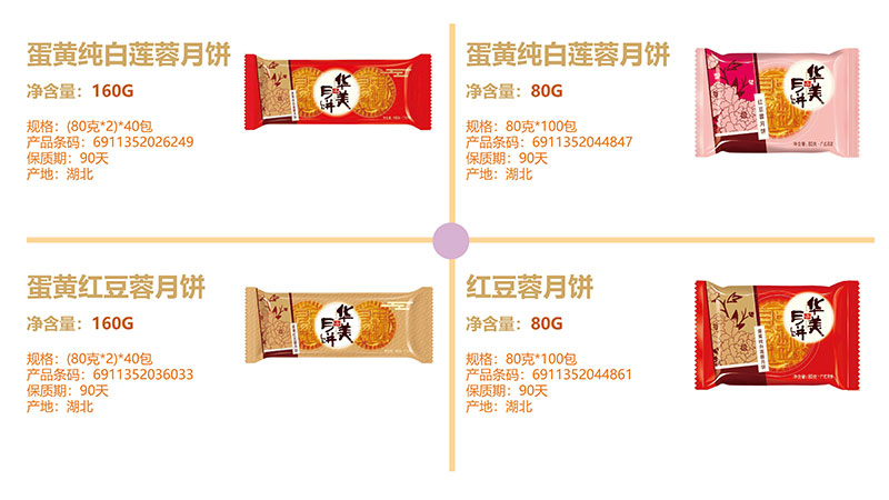 蛋黄纯白莲蓉月饼